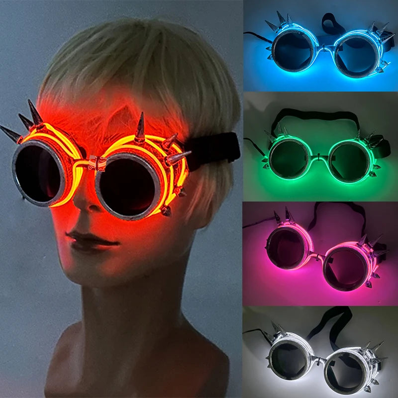lunettes steampunk LED