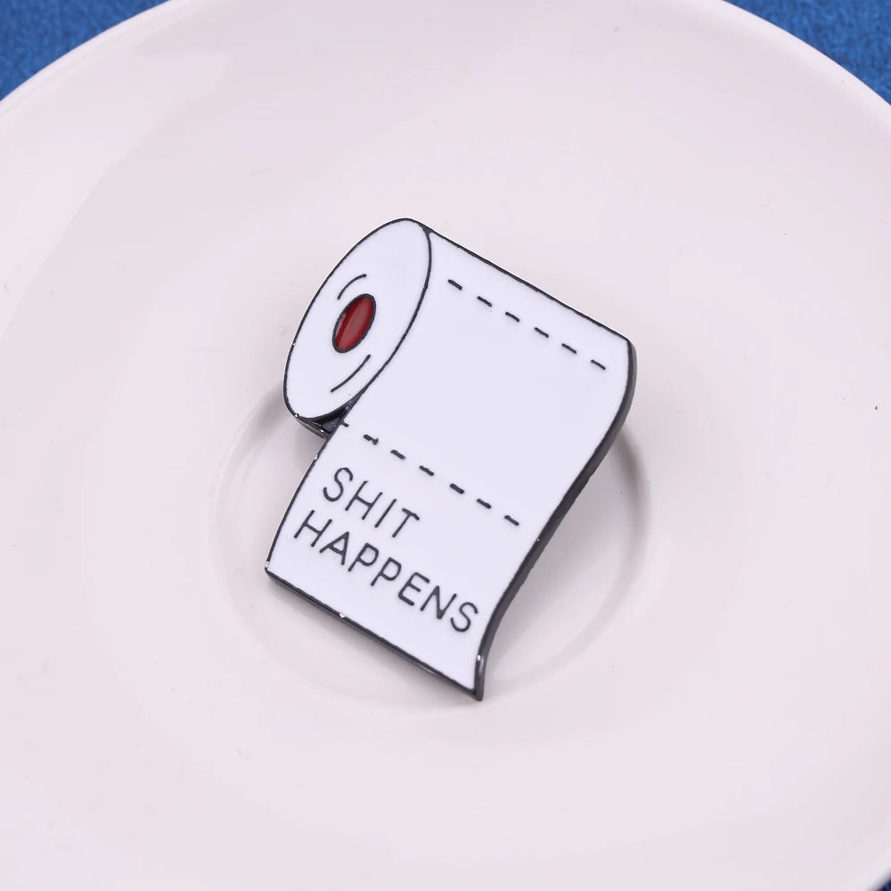 White Toilet Paper Pins