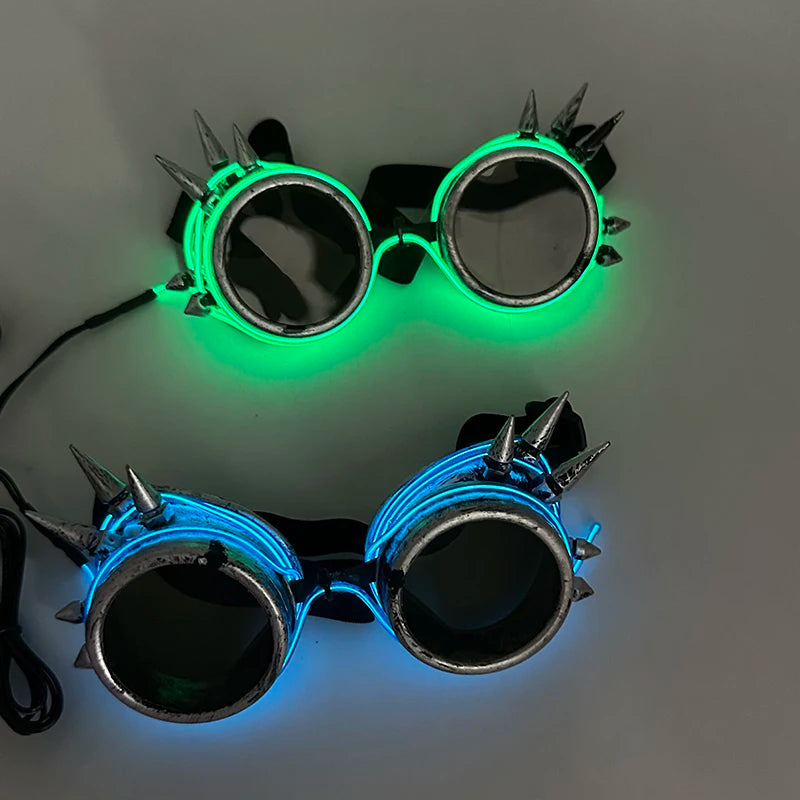 lunettes steampunk LED