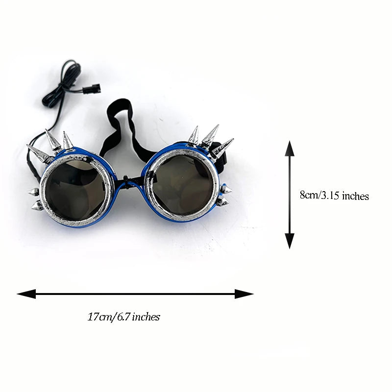 lunettes steampunk LED