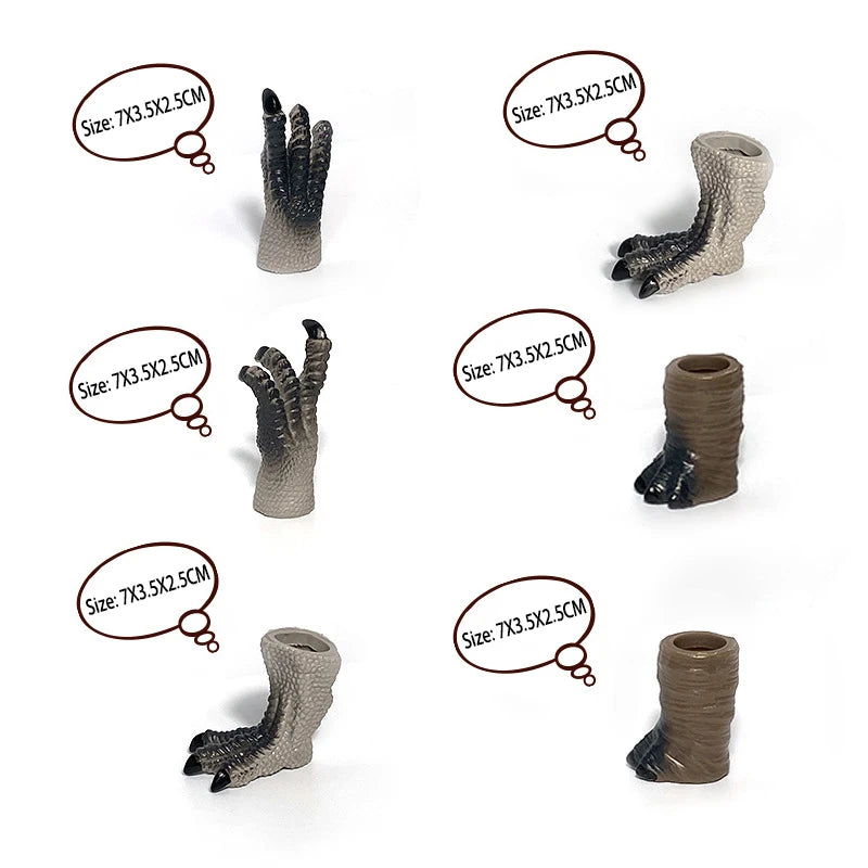Lot de marionnettes de dinosaures en caoutchouc pour doigts