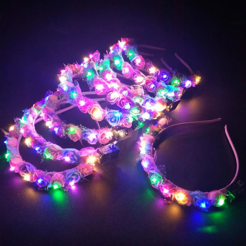 LED Light Flower Crowns