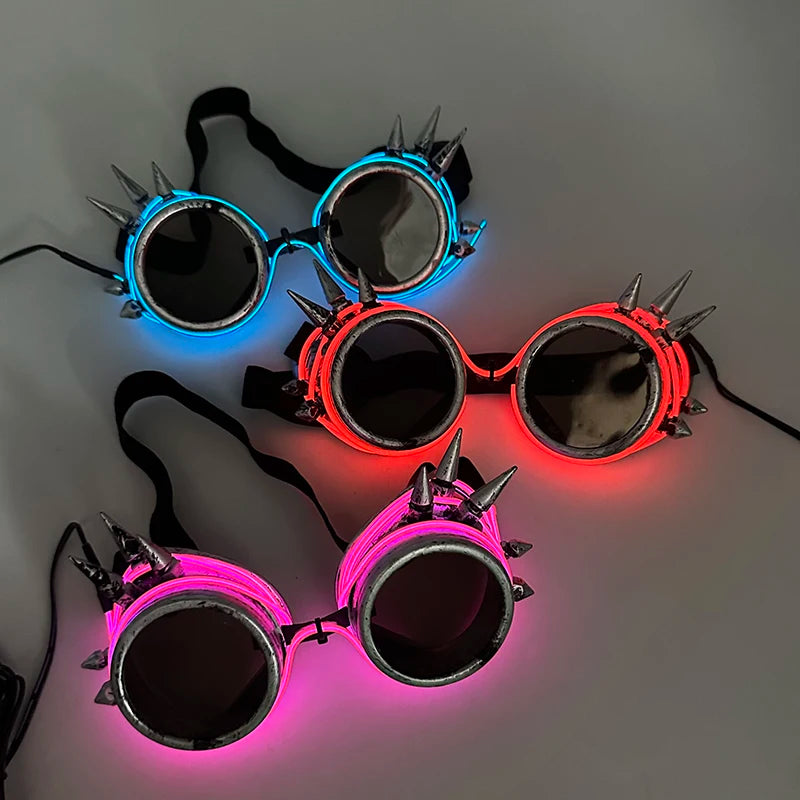 lunettes steampunk LED