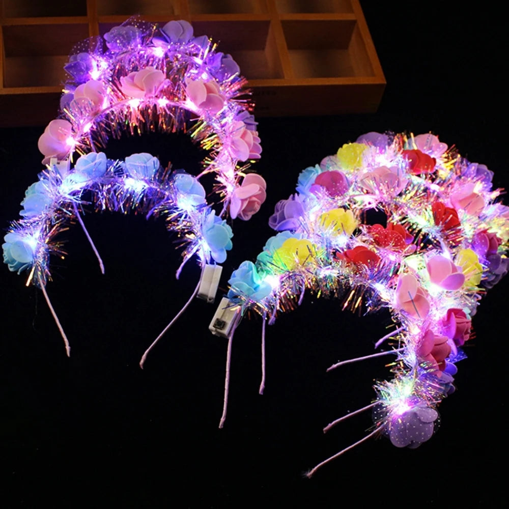 Couronnes de fleurs LED