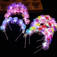 Couronnes de fleurs LED