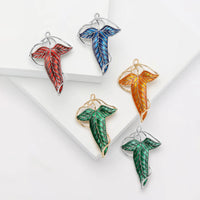 Broche feuille verte