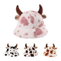 Chapeaux en peluche à motif vache