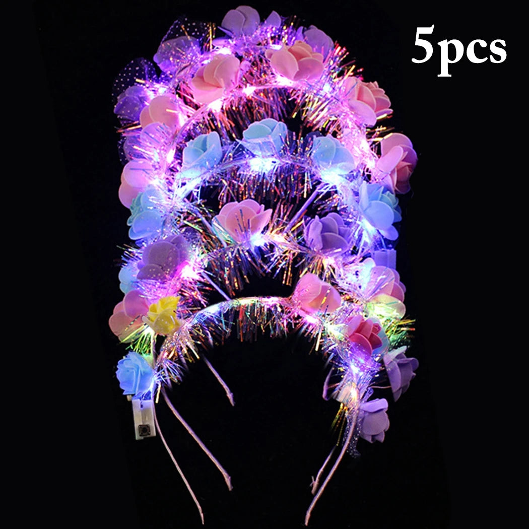 Couronnes de fleurs LED