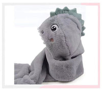 Chapeau en peluche et gants de dinosaure