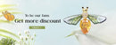 Broche feuille verte