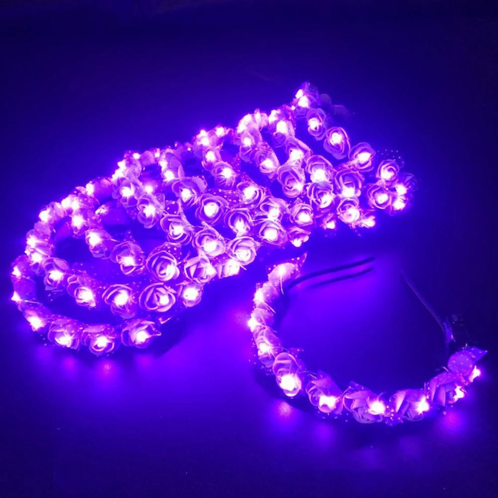 LED Light Flower Crowns