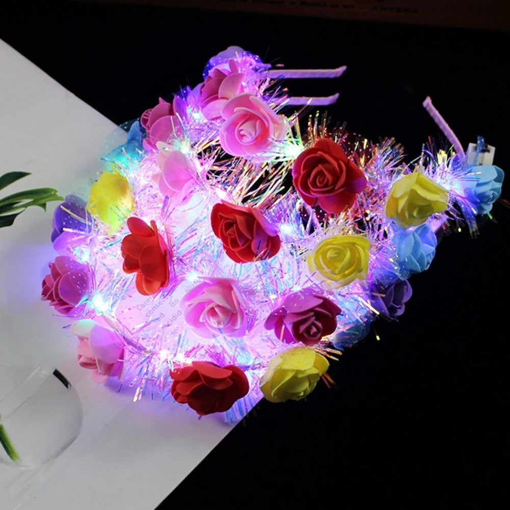 Couronnes de fleurs LED